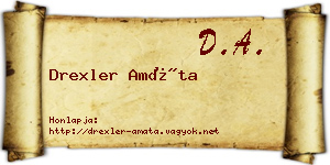 Drexler Amáta névjegykártya